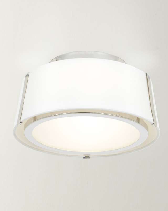 Fulton 2-Light Polished Nickel Ceiling Mount Light