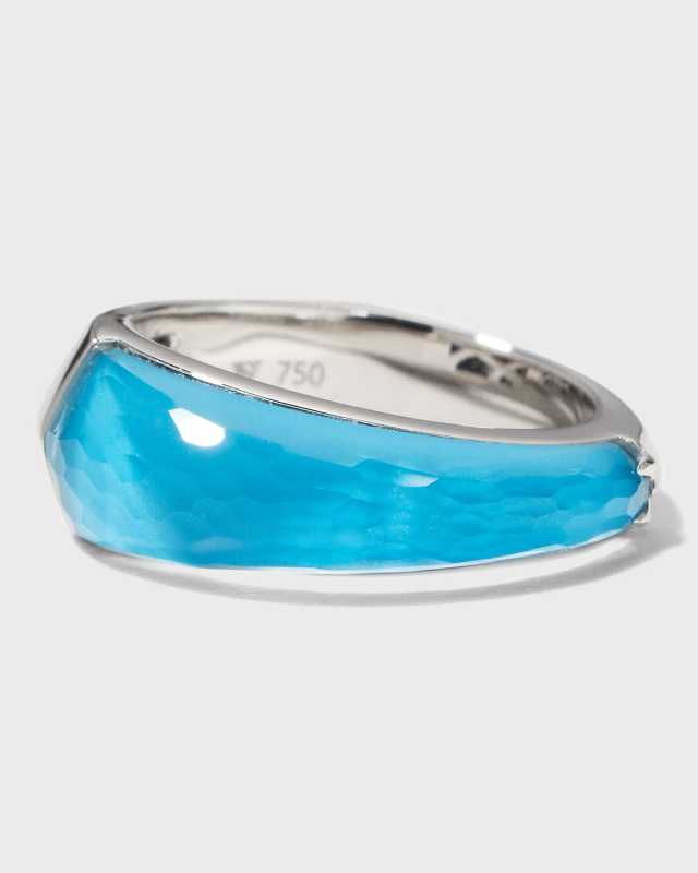 Shard Stack Ring in Turquoise with Clear Quartz Crystal Haze