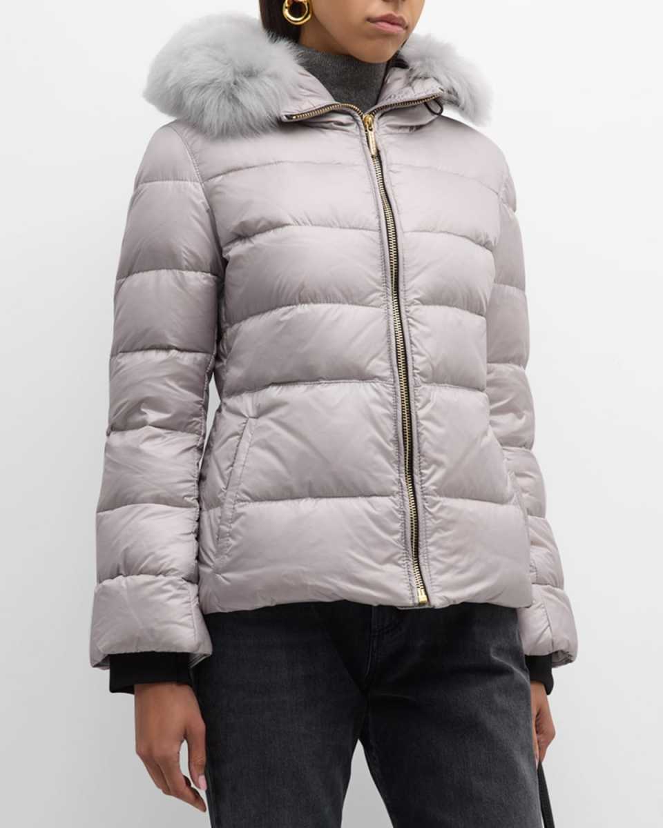 Apres-Ski Parka Jacket with Detachable Toscana Lamb Shearling Hood Trim