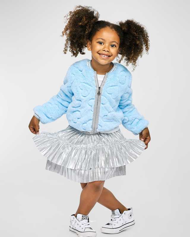 Girl's Tiered Shiny Skirt, Size 4-14