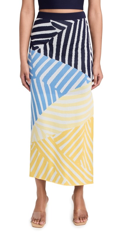 STAUD Karina Skirt Mosaic Multi