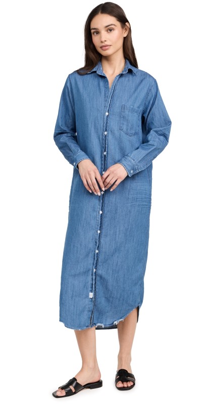 Frank & Eileen Chambray Shirtdress Vintage Stonewashed Indigo