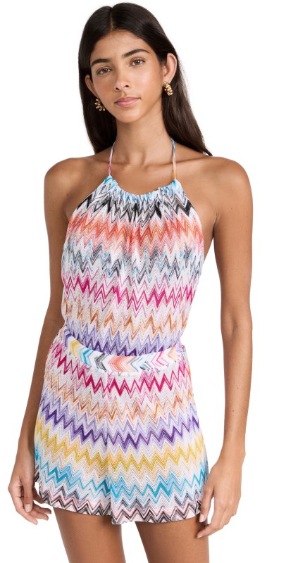 Missoni Tuta Corta Continuativa Romper Zig Zag Space Dyed Resort