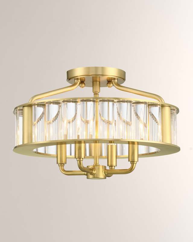 x Libby Langdon Farris Aged Brass Ceiling Mount