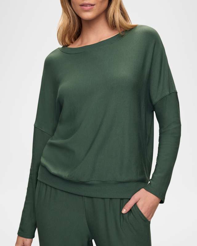Softest Sweats Boat-Neck Pullover