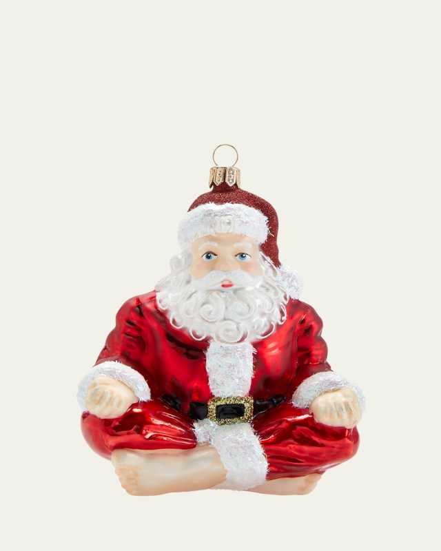 Yoga Santa Claus Christmas Ornament