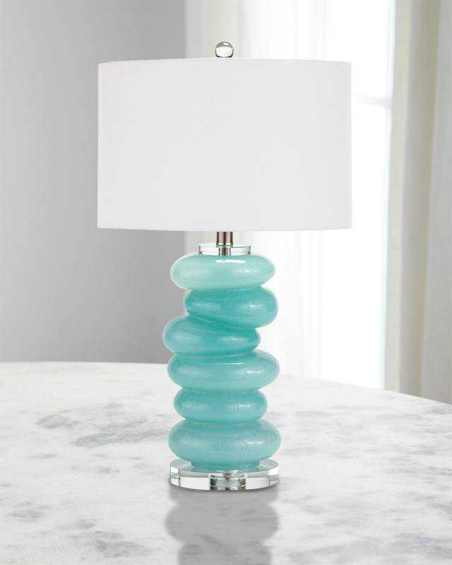 Stacked Pebble Glass Table Lamp