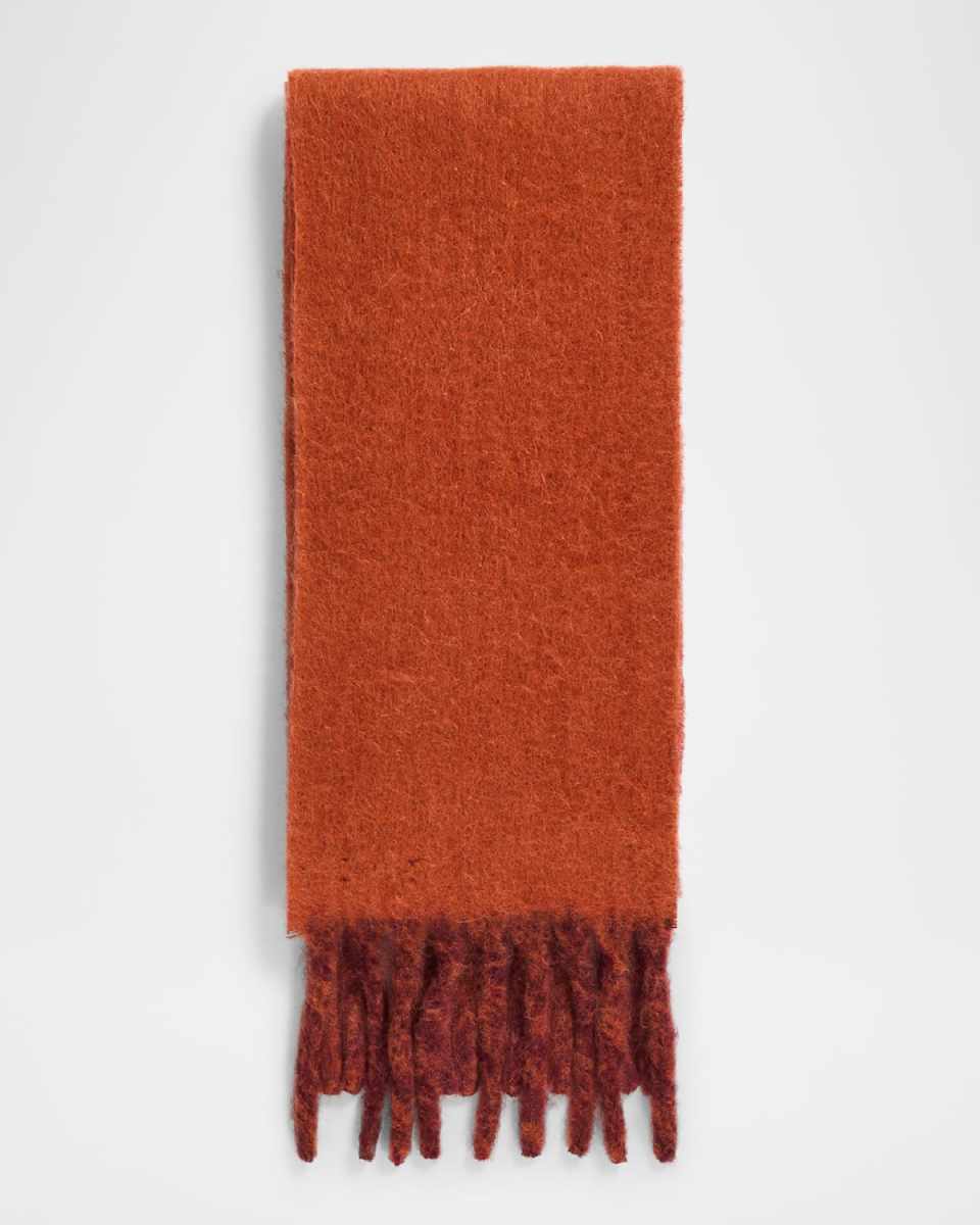 Men's Wool and Nylon Jacquard Logo Scarf