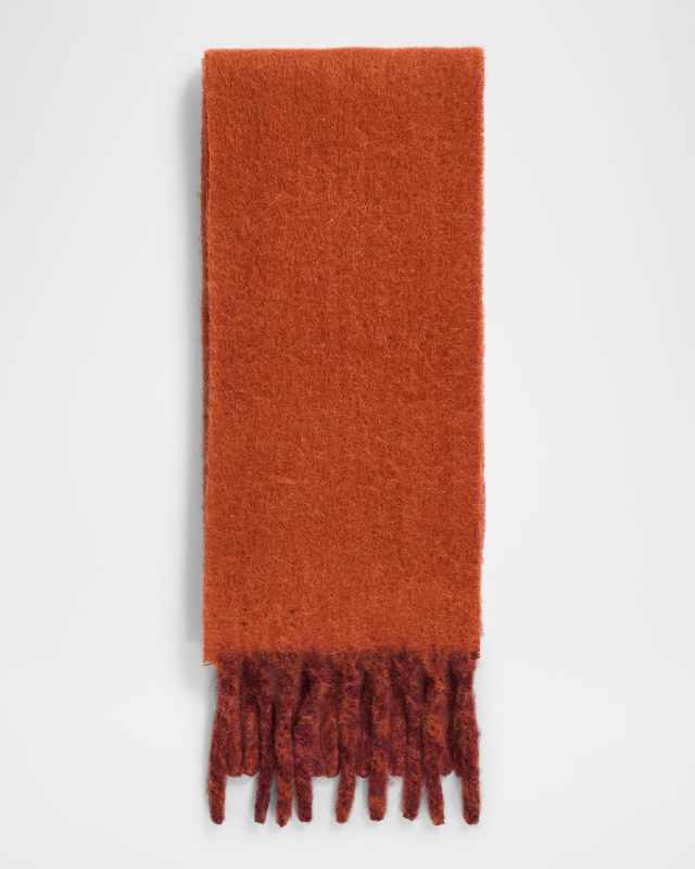 Men's Wool and Nylon Jacquard Logo Scarf