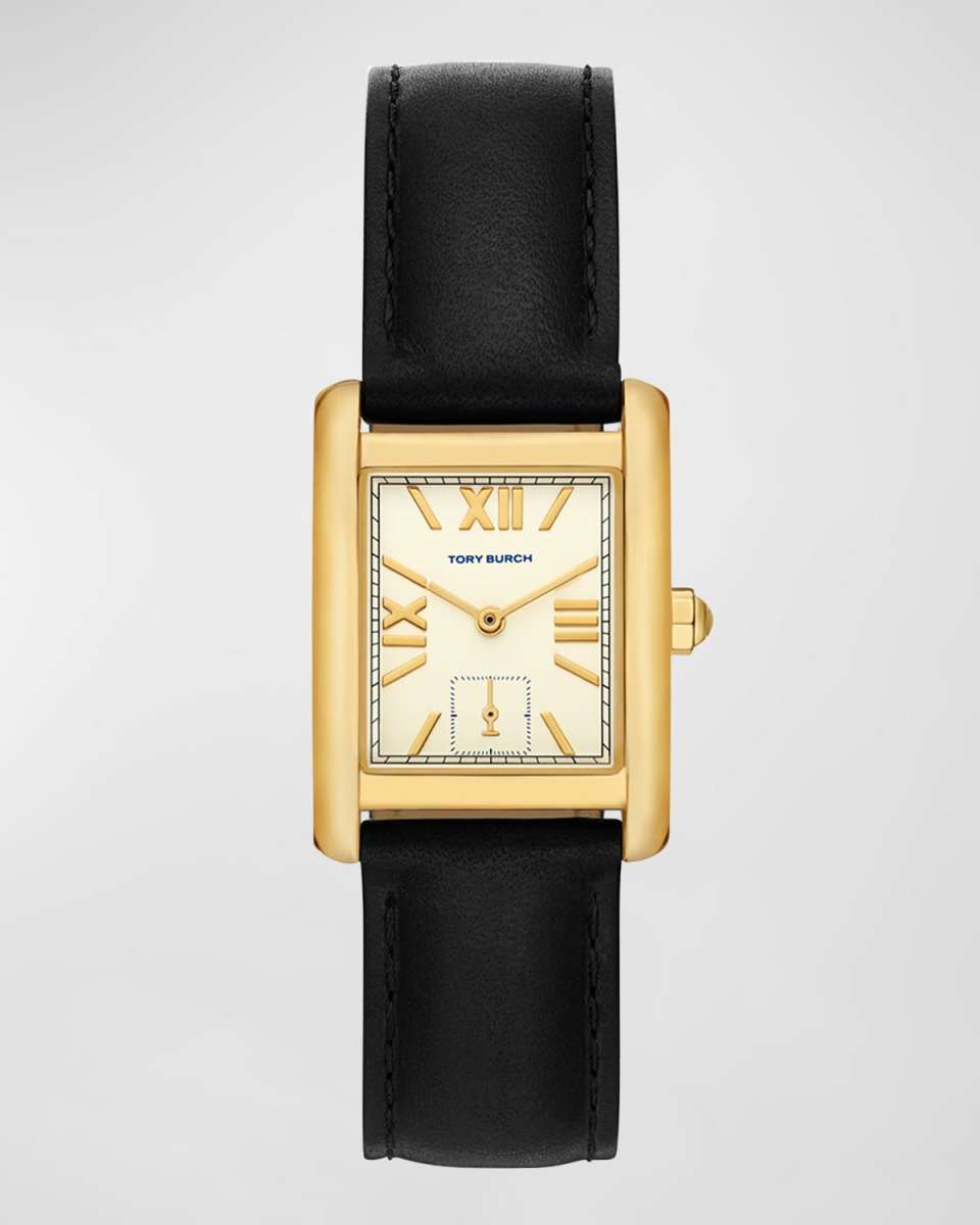 The Eleanor Watch - Leather and Gold-Tone Stainless Steel