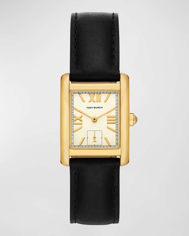 The Eleanor Watch - Leather and Gold-Tone Stainless Steel