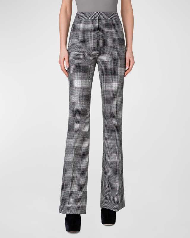 Farida Cashmere Prince of Galles Bootcut Pants
