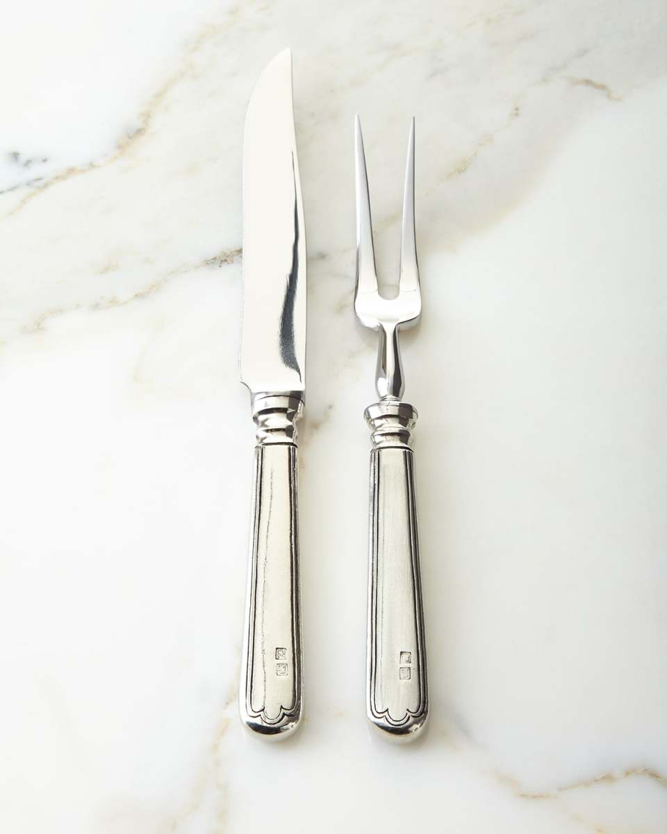 Two-Piece Filet Pewter Carving Set