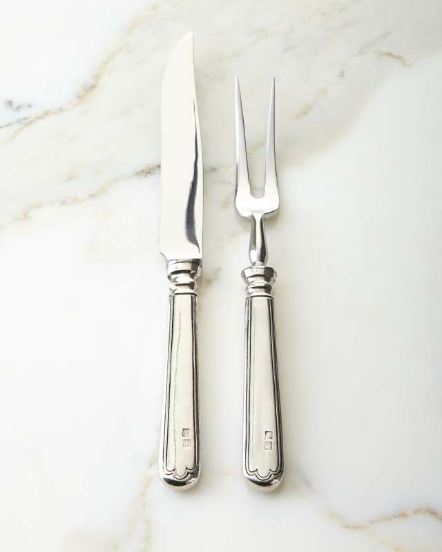 Two-Piece Filet Pewter Carving Set