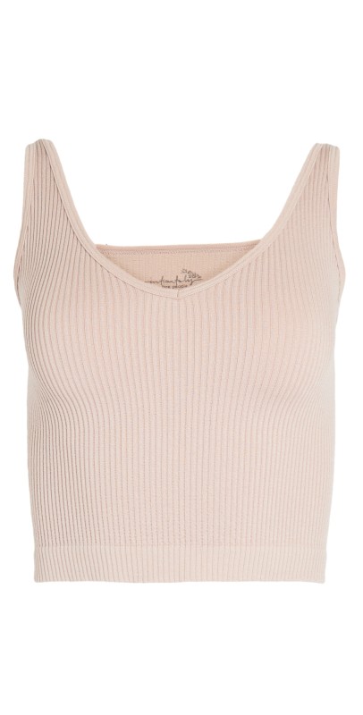 Free People Solid Rib Brami Top Black