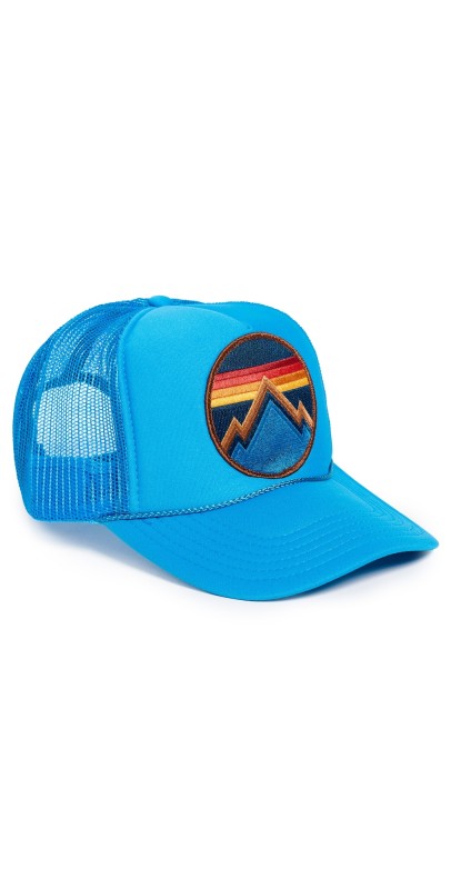 Aviator Nation All Seasons Vintage Low Rise Trucker Hat Neon Blue