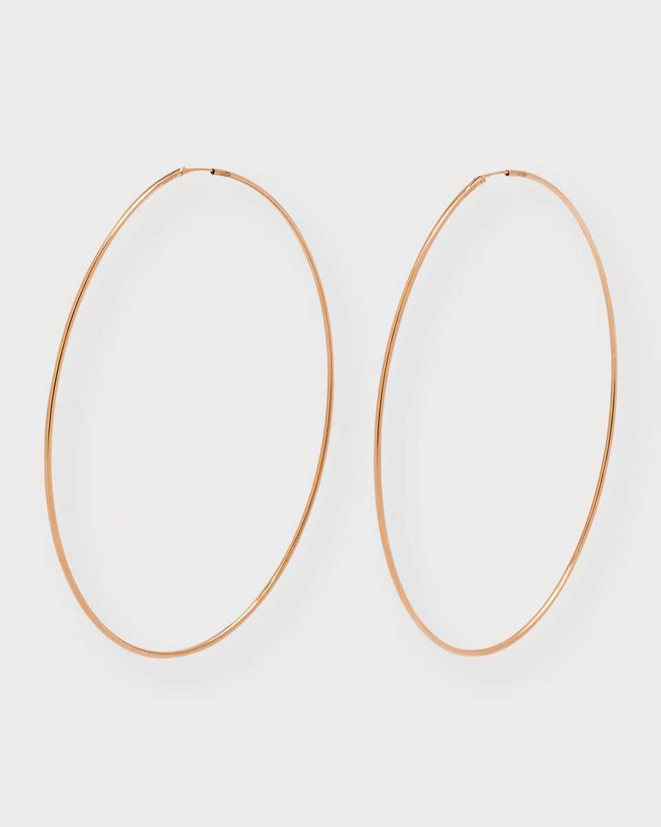 Jumbo Circle Rose Gold Hoop Earrings