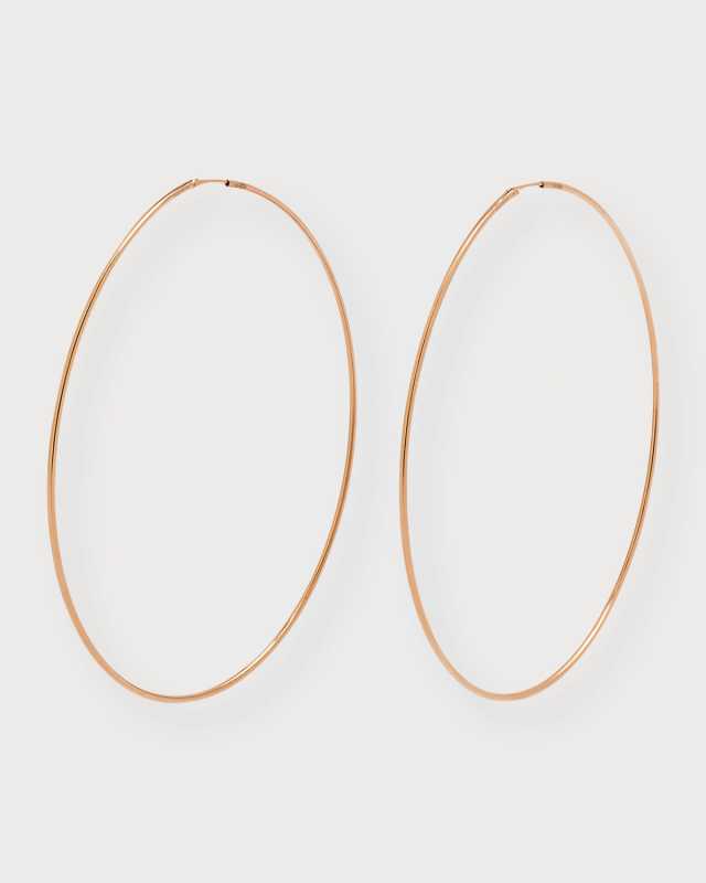 Jumbo Circle Rose Gold Hoop Earrings