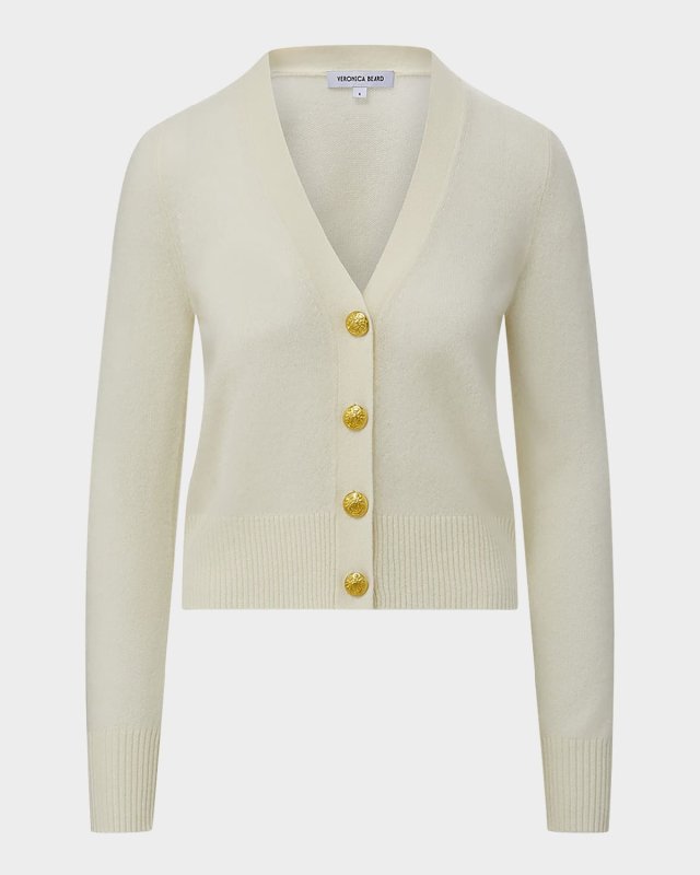 Solene Button-Down Cashmere Cardigan