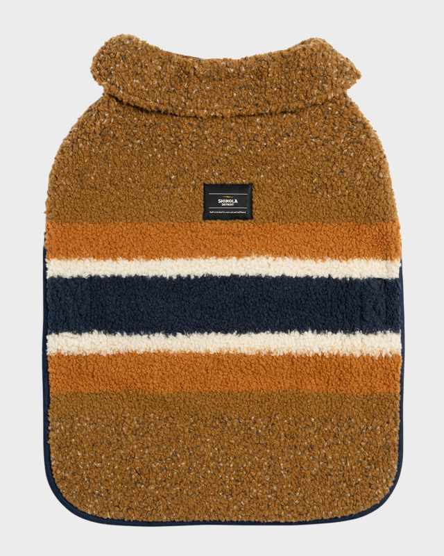 Striped Sherpa Pet Coat, Siz