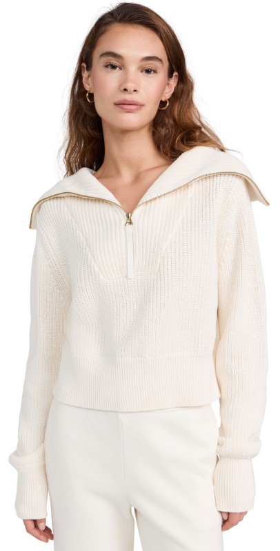 Varley Mentone Knit Sweatshirt Egret