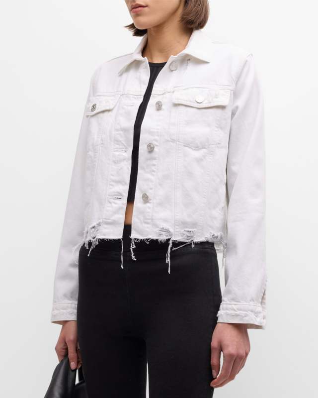 Le Vintage Distressed Denim Jacket