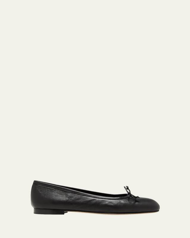 Veralli Leather Bow Ballerina Flats