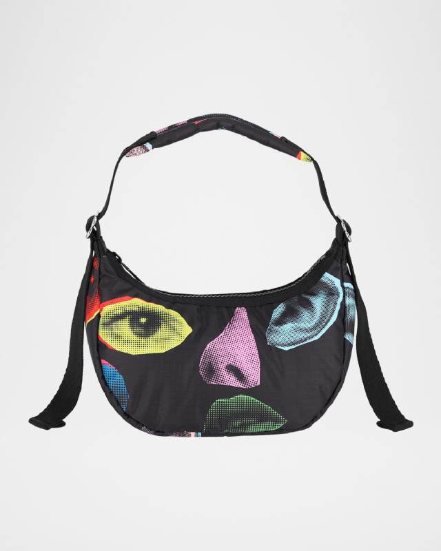 Mini Crescent Printed Shoulder Bag