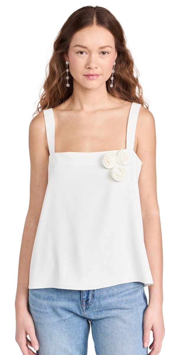 Amanda Uprichard Corsage Top Ivory