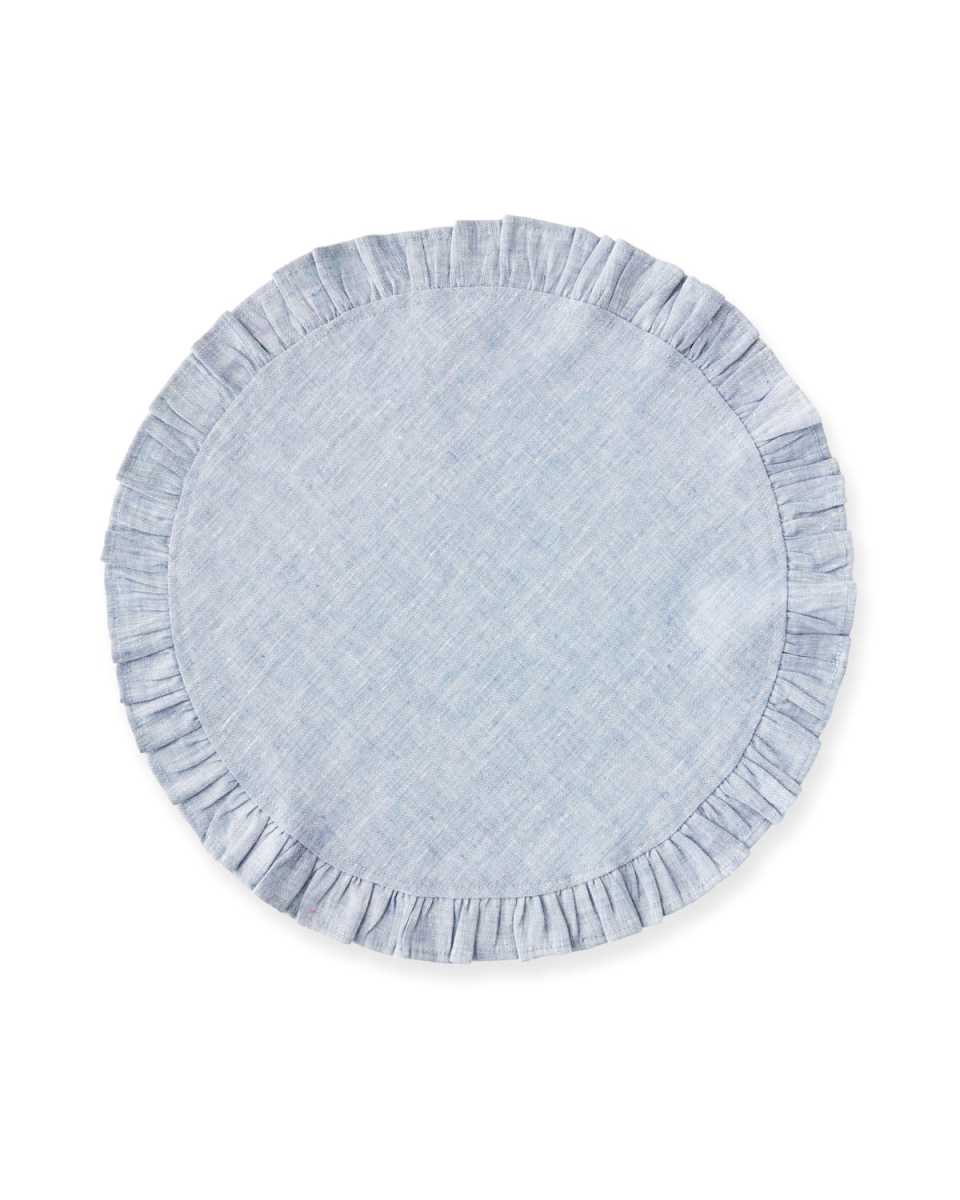 Round Ruffle Placemats, Set of 4