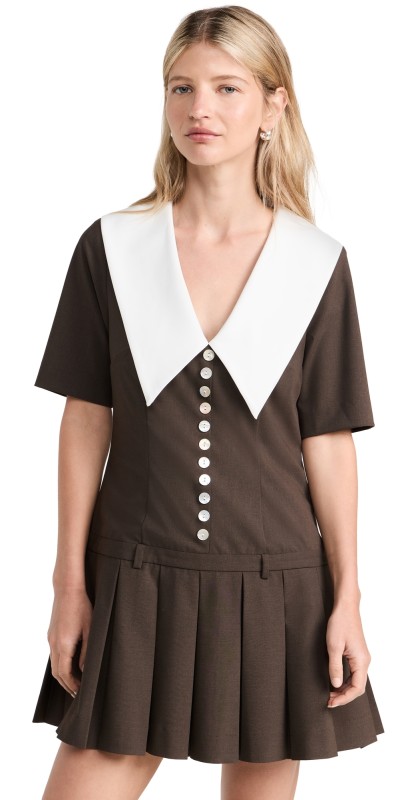 Sandy Liang Kerry Dress Brown