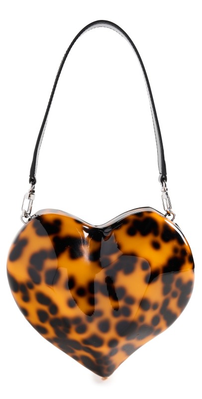 SIMONMILLER Molded Heart Bag Brown/Black Tortois
