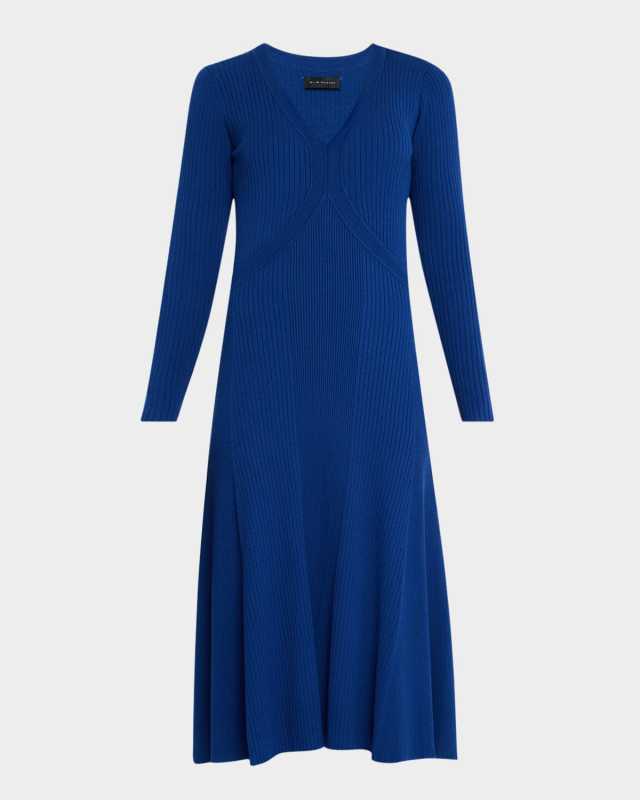 The Vanessa Ribbed Midi Sweater Dress