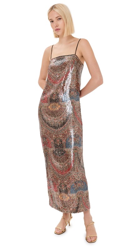 Veronica Beard Leda Dress Red Multi