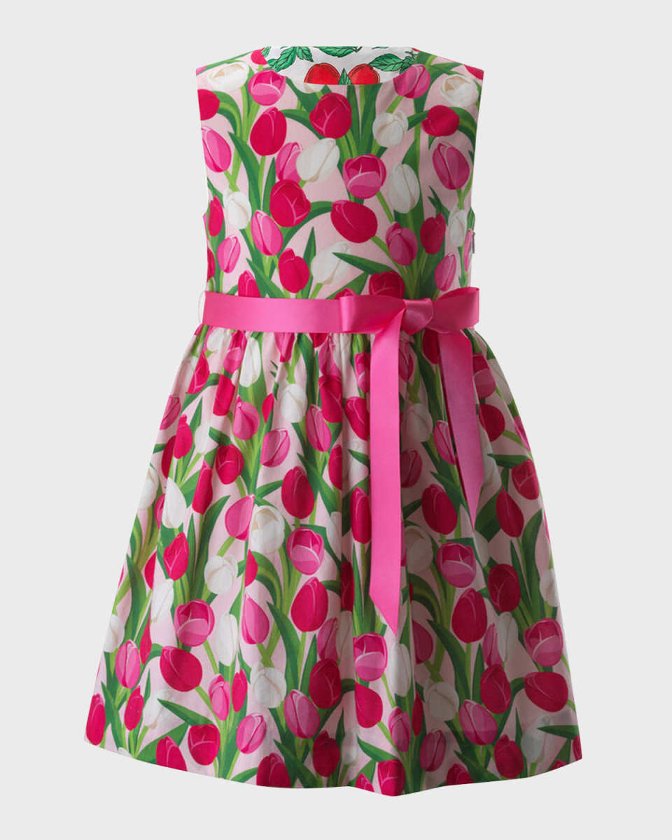Girl's Tulip Sash Dress, Size 2-10