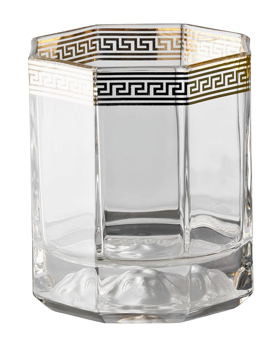 Medusa D'or Whiskey Double Old-Fashioned Glasses, Set of 2