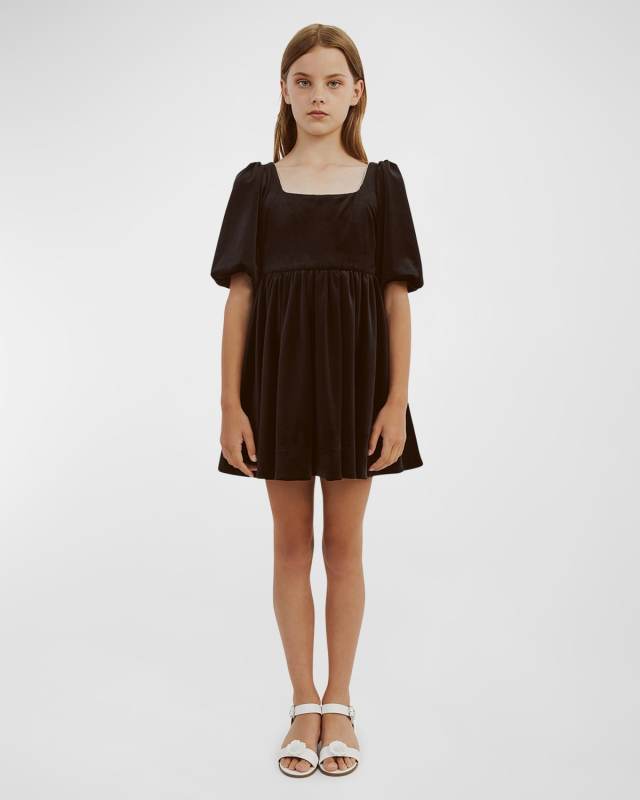 Girl's Latica Faux Pearl Embellished Mini Dress, Size 4-1