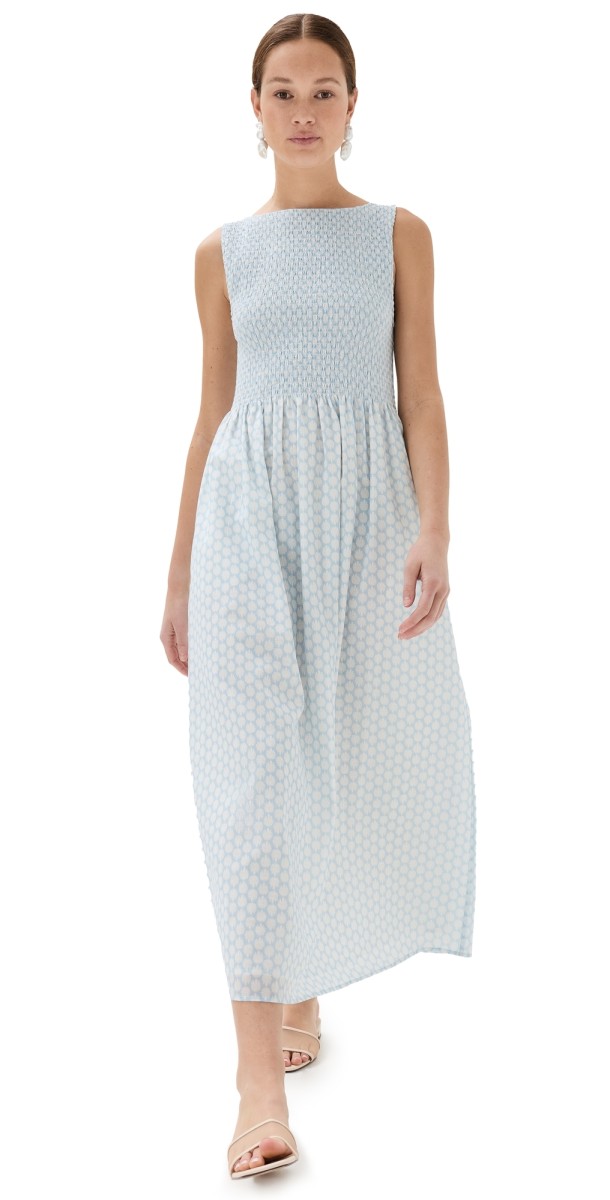Hill House Home The Cosima Nap Dress Baroque Shells in Blue