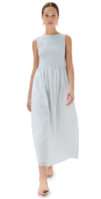 Hill House Home The Cosima Nap Dress Baroque Shells in Blue