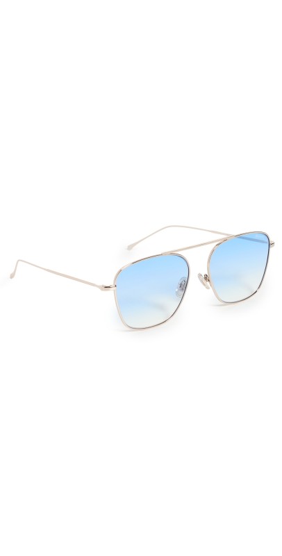 Illesteva Samos Sunglasses Gold w/ Blue Gradient See Th