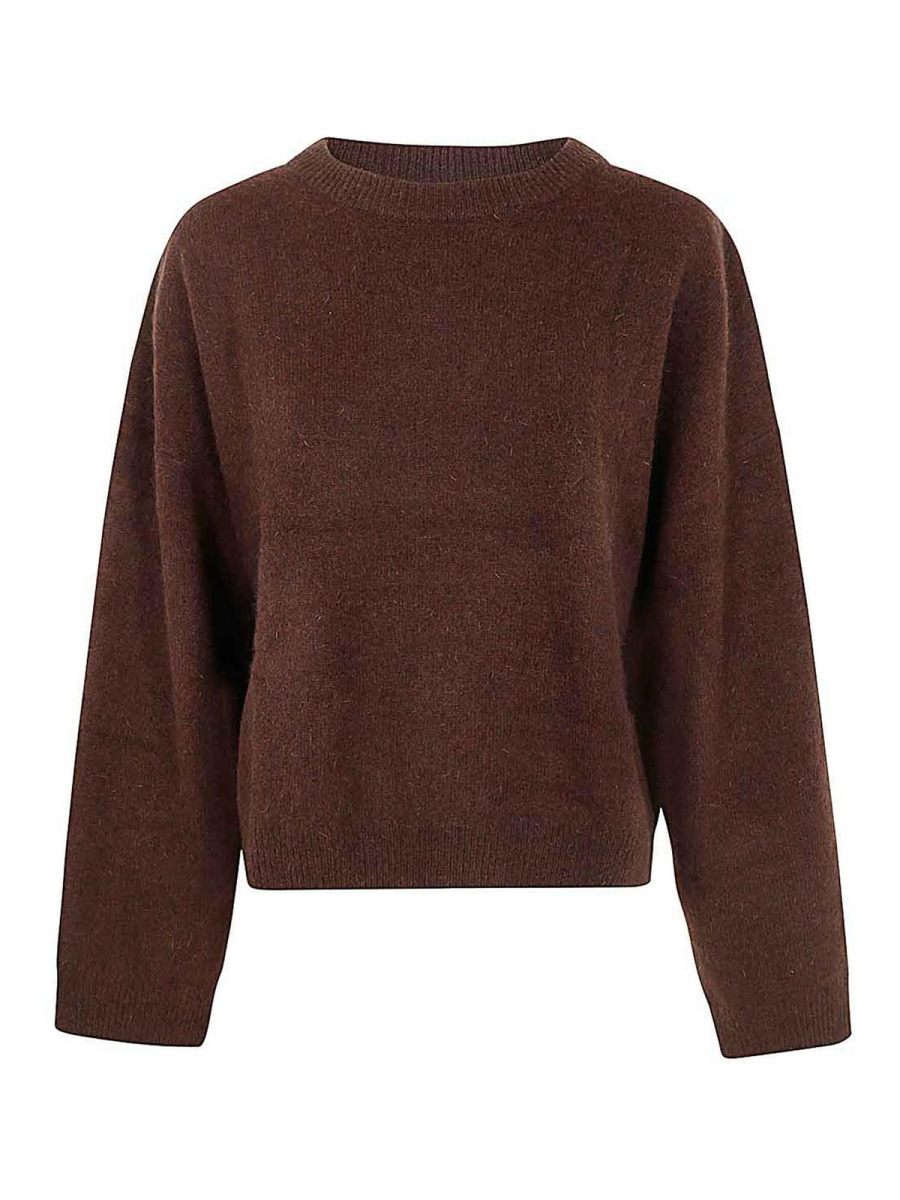 Loulou Studio Pull Col Rond - Marron