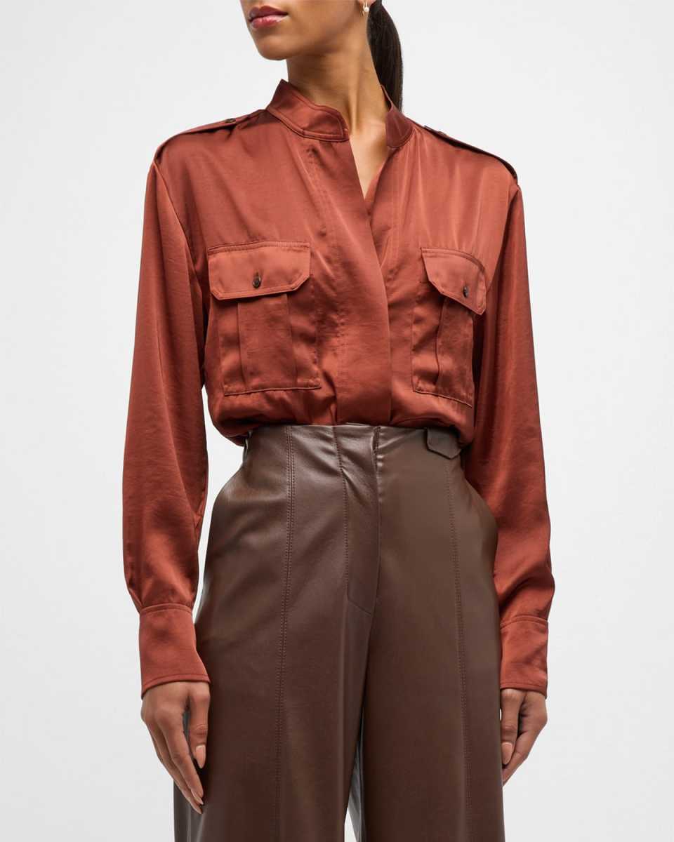 Oakley Hidden Button-Front Top