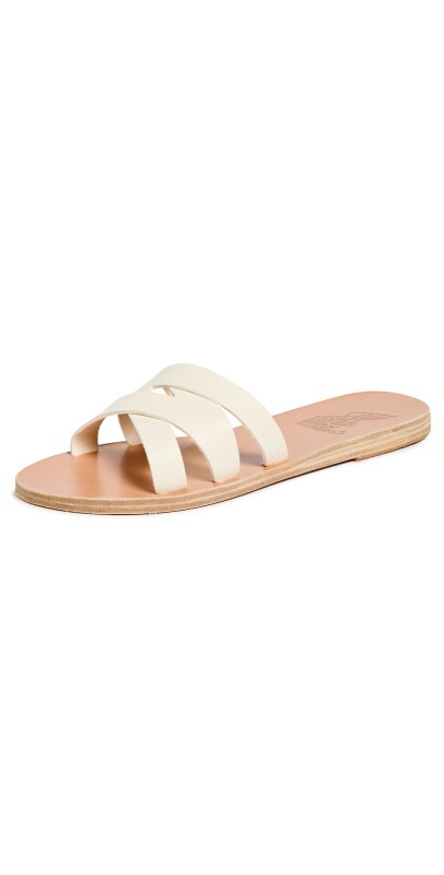 Ancient Greek Sandals Dionysia Slides Off White