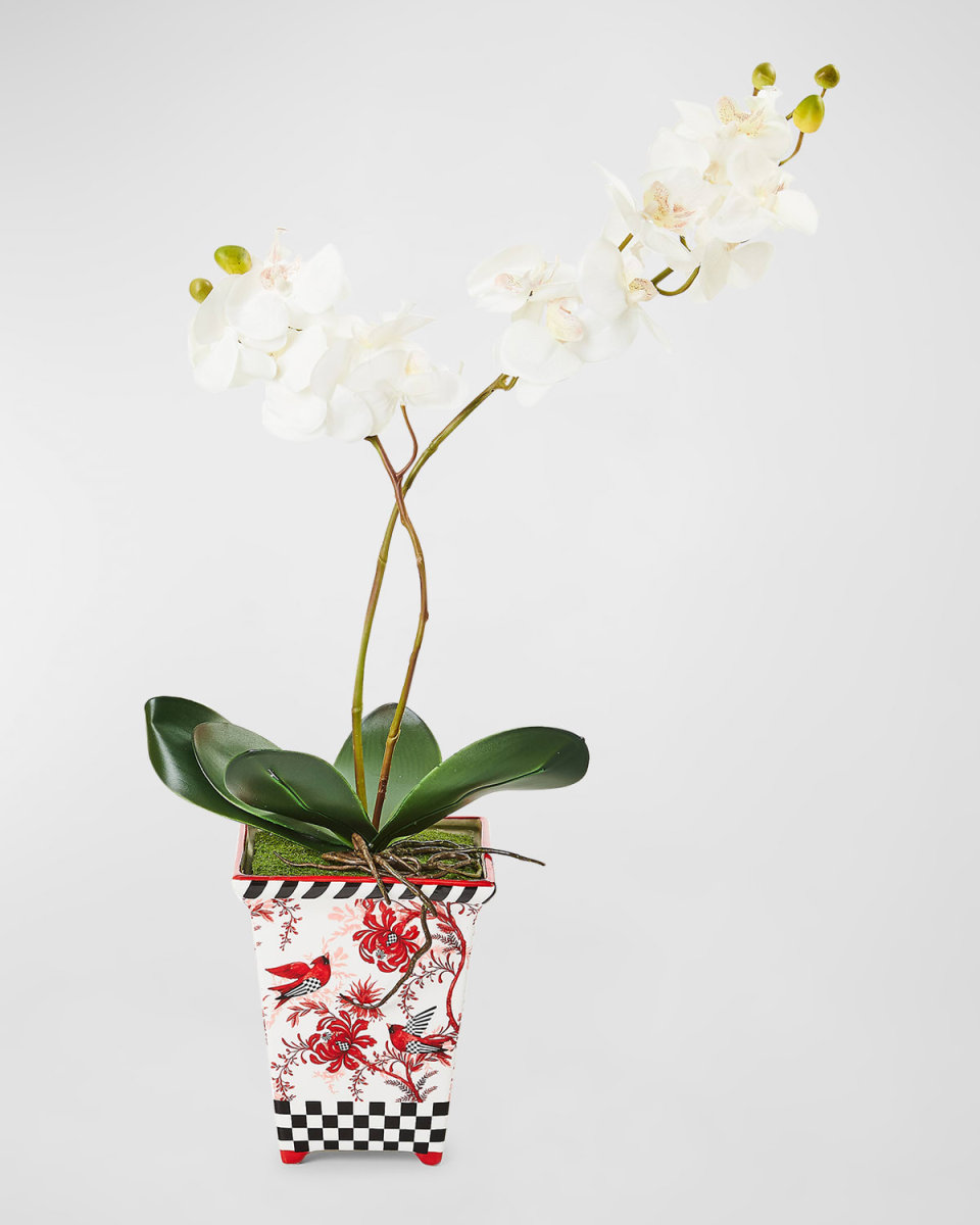Cardinal Toile Orchid 29" Faux Floral Arrangement