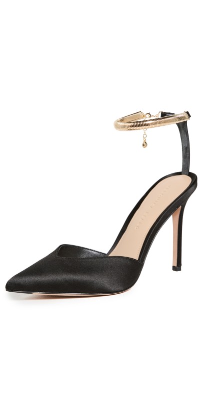 Veronica Beard Lisa Bracelet Chain Heels Black