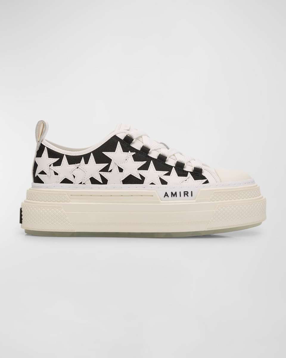Stars Low-Top Canvas Platform Sneakers