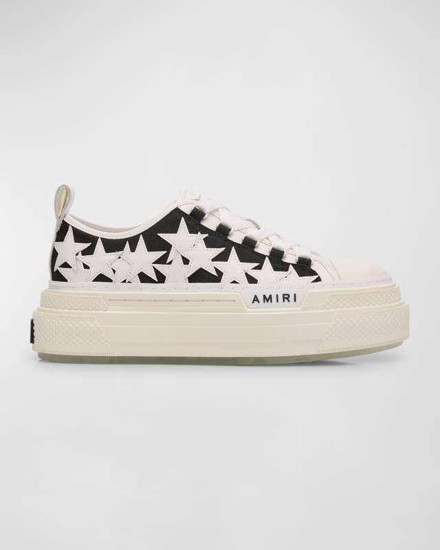Stars Low-Top Canvas Platform Sneakers