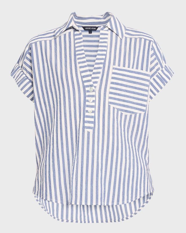 Almera Stripe Short-Sleeve Top