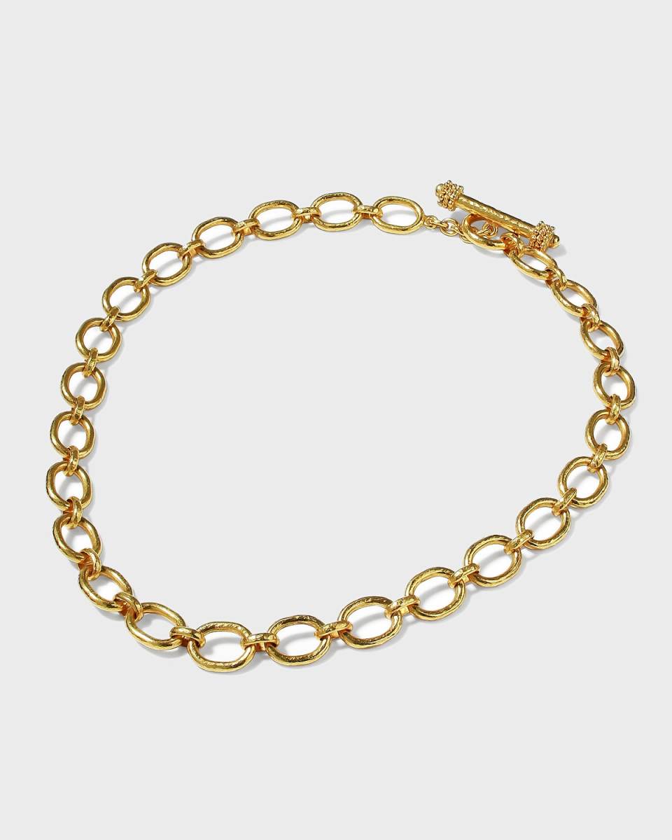 19K Fiesole Link Necklace, 17"L