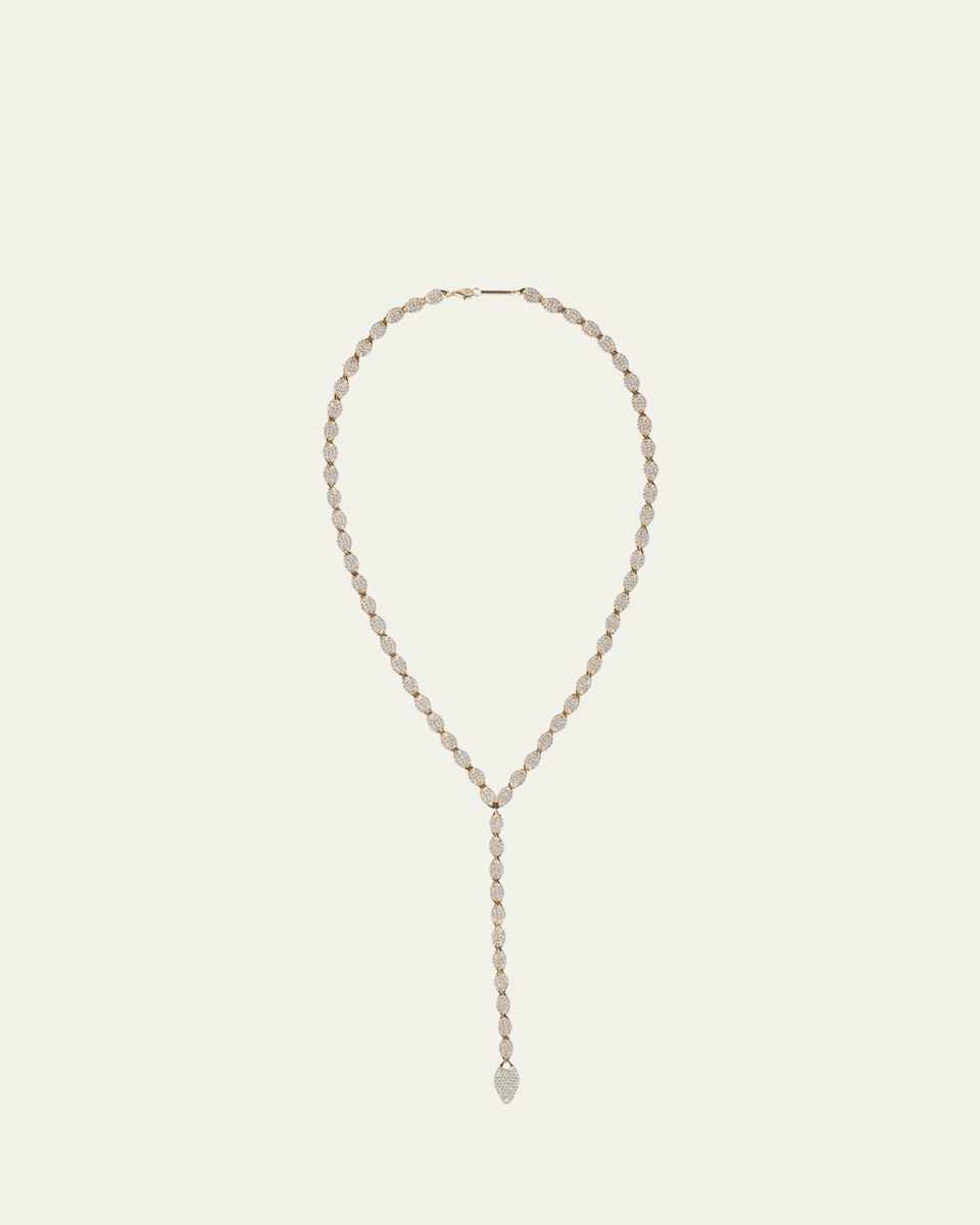 Flawless Link Diamond Lariat Necklace